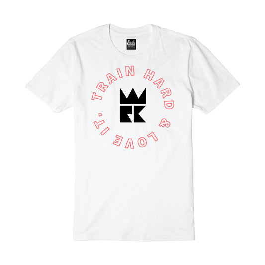 teamWRK x BKc Cotton Short Sleeve Tee | Train Hard & Love It. -- White