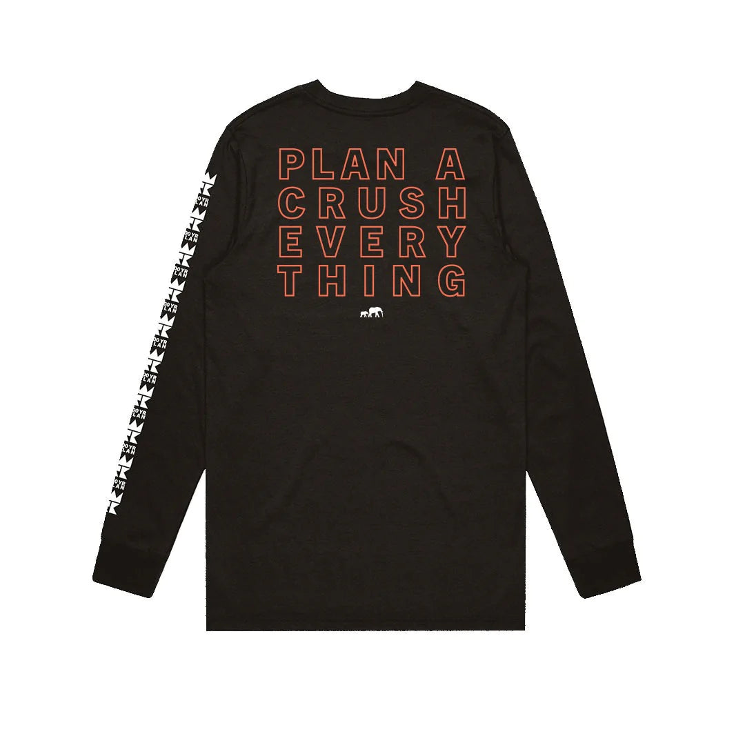 teamWRK x BKc Cotton LS Tee Train Hard/100YR Plan A