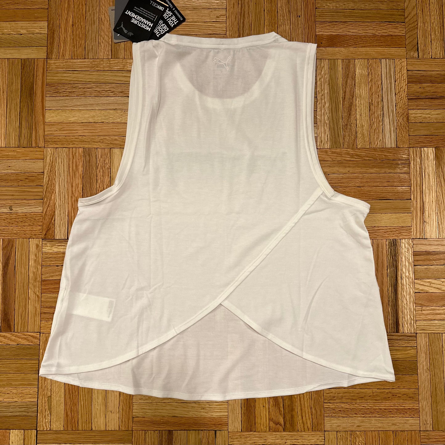 PUMA | teamWRK PUMA Womens Forever Luxe Muscle Crew Neck Tank Casual Comfort Technology - White