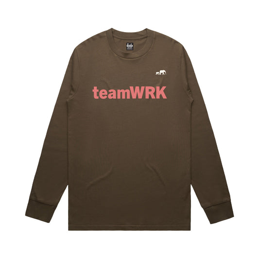 CHESTNUT | teamWRK x BKc Cotton Long Sleeve Tee