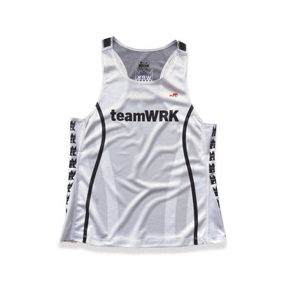 teamWRK x BKc Performance Singlet | Womens -- White Front/Black Back