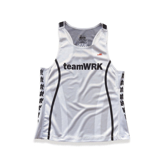 teamWRK x BKc Performance Singlet | Womens -- White Front/Black Back