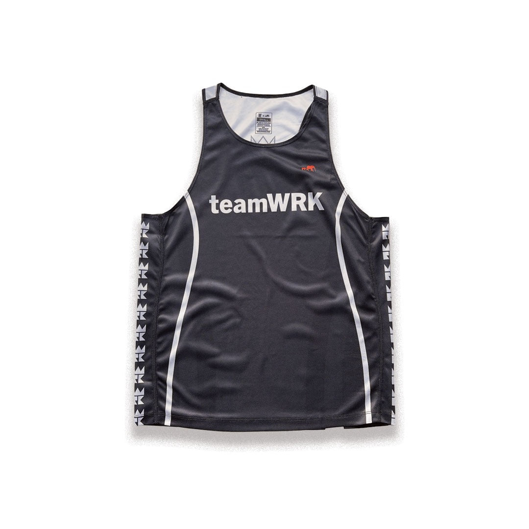 Mens | teamWRK x BKc Performance Singlet | Black Front/White Back