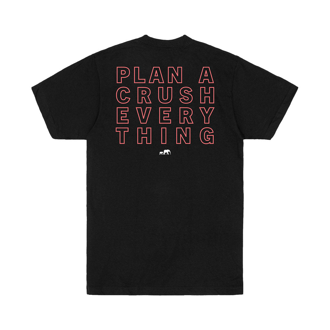 teamWRK x BKc Cotton Short Sleeve Tee | Plan A Crush Everything -- Black